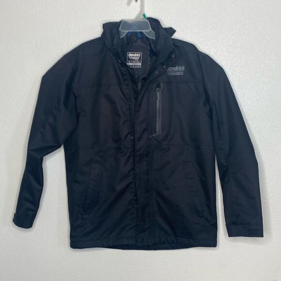HENDRICK Collection Men’s Fully Lined Black Hooded Jacket Size M - Picture 1 of 11